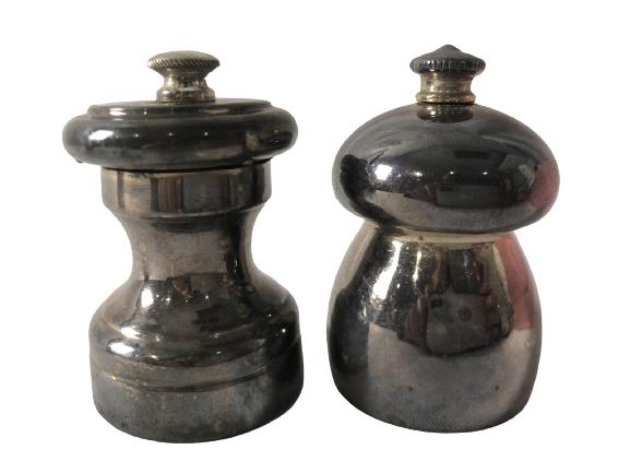 VTG STERLING SILVER ITALIAN SALT & PEPPER GRINDERS (1 of 5)