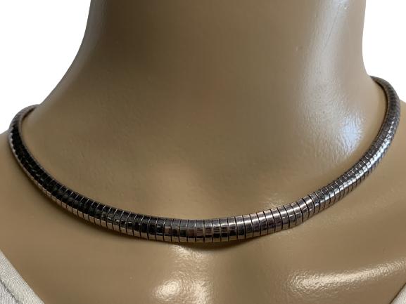 VTG SU STERLING SILVER 925 CHOKER NECKLACE 17" (1 of 8)