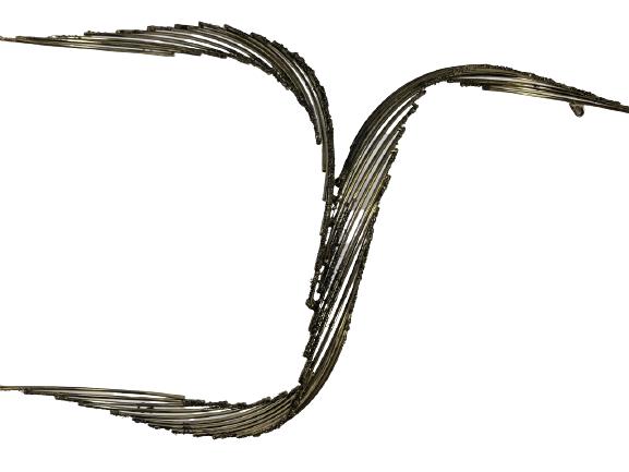 VTG CURTIS JERE WIND SWEPT WAVE WALL SCULPTURE 50" (1 of 4)