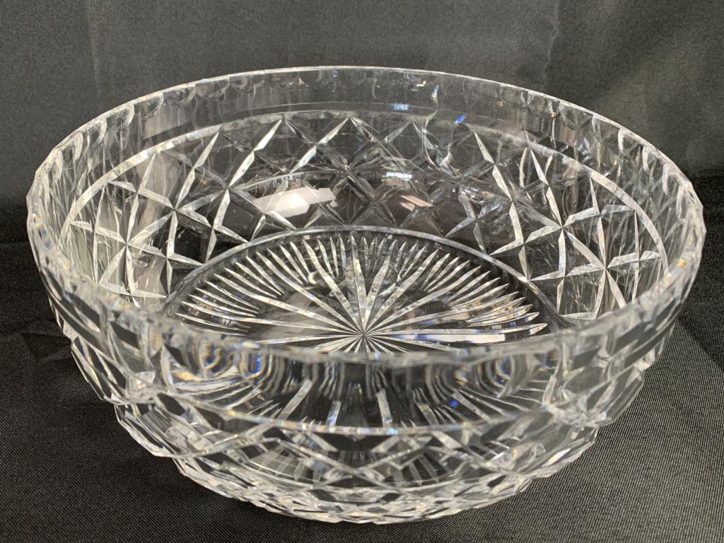 VINTAGE WATERFORD CUT CRYSTAL SERVING BOWL 10" (1 of 6)