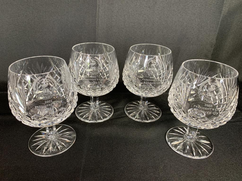(4) VTG SIGNED TYRONE CRYSTAL BRANDY GLASSES 5.25" (1 of 7)