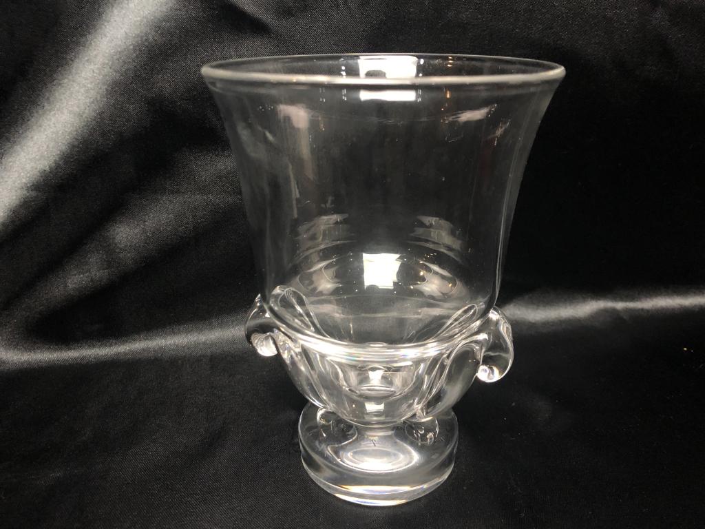 VTG SIGNED STEUBEN CRYSTAL GOBLET / VASE 6" TALL (1 of 6)