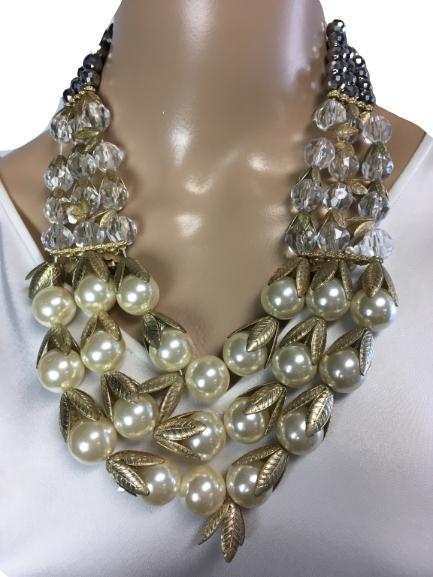 VTG LYDELL NYC BEADED MULTI-STRAND NECKLACE 25.5" (1 of 6)