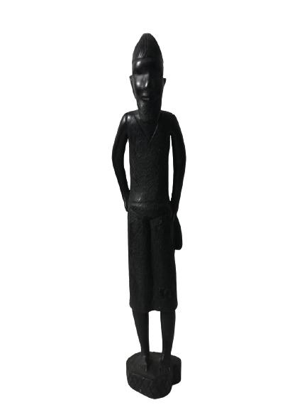 VINTAGE AFRICAN-STYLE WOODEN STATUE 13" TALL (1 of 4)
