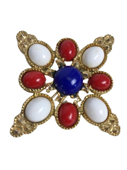 VTG SIGNED SARAH COVENTRY MALTESE CROSS BROOCH (1 of 4)
