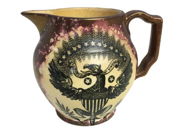 RARE VTG GRAY'S POTTERY PAINTED CREAMER PITCHER (1 of 8)