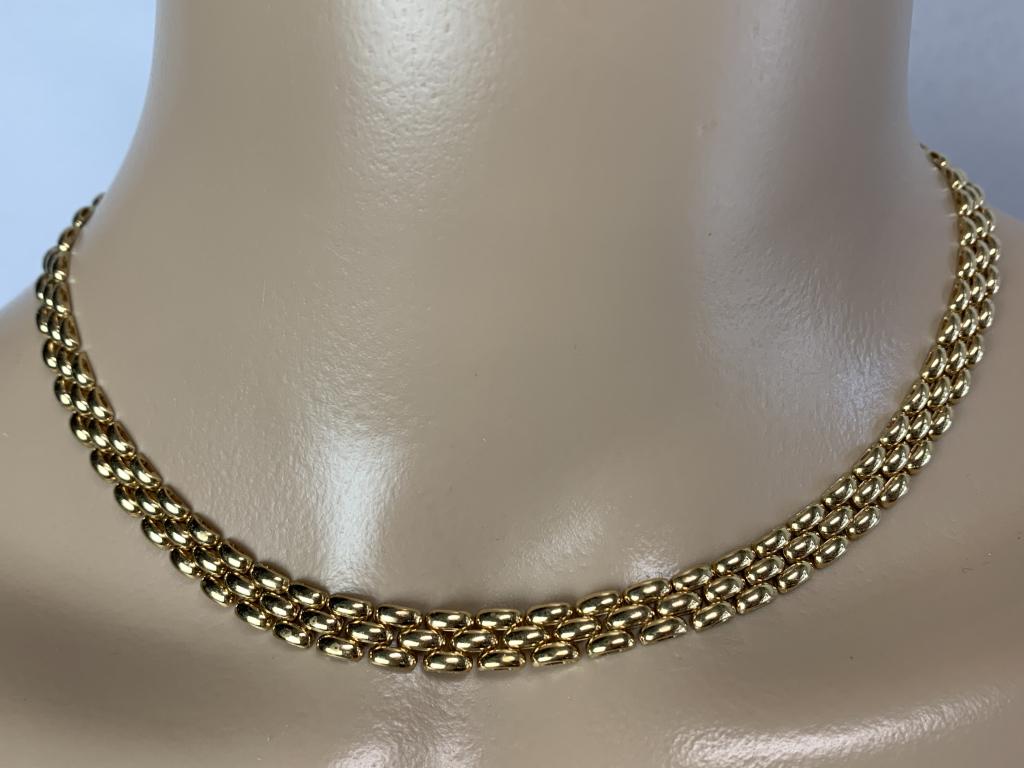 VTG AURAFIN 14K YELLOW GOLD FLAT CHAIN NECKLACE (1 of 6)