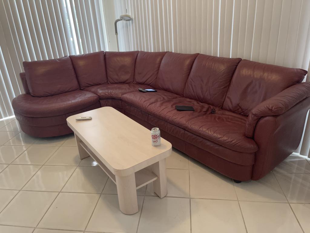 MID CENTURY MODERN KARGAS STYLE LEATHER SOFA (1 of 2)
