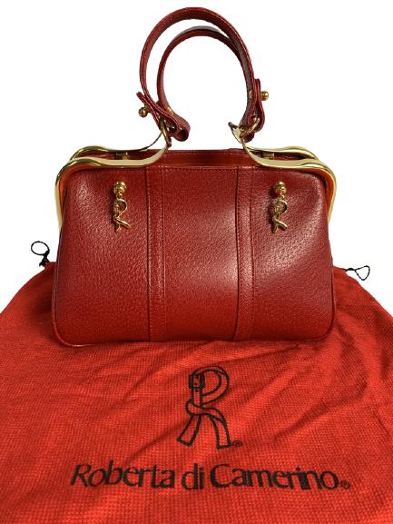 Vtg Roberta Di Camerino Italian Red Leather Purse Vtg Roberta Di Camerino Italian Red Leather Purse