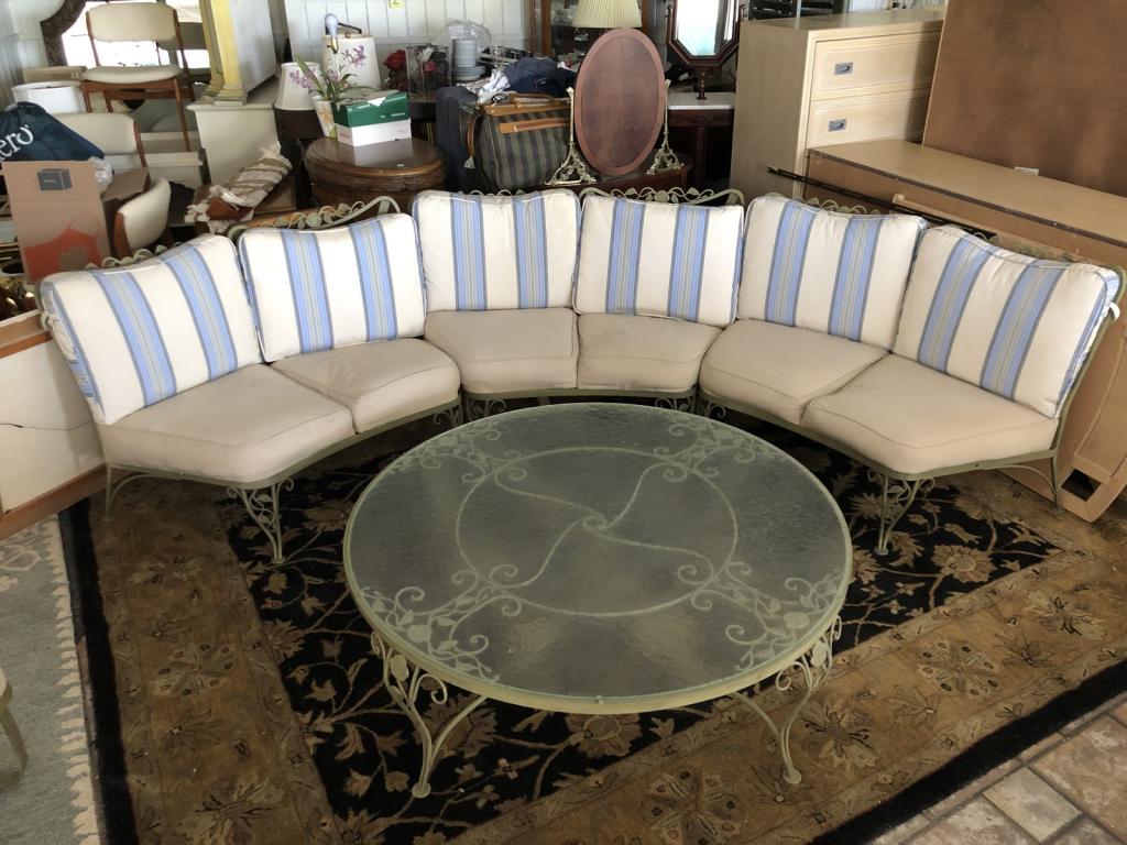 VTG HOLLYWOOD REGENCY FILIGREE PATIO FURNITURE SET (1 of 10)