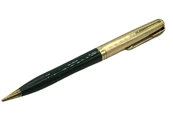 VTG PARKER "51" 14 KT GOLD CAP MECHANICAL PENCIL: VTG PARKER "51" 14 KT GOLD TOP MECHANICAL PENCIL COLLECTIBLE PENS WRITING INSTRUMENTS WRITERS JOURNALIST ARCHITECT MANCAVE HOME OFFICE DECOR-VERY GOOD VINTAGE CONDITION-DP11321