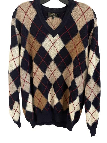 BOBBY JONES ARGYLE CASHMERE BLEND SWEATER (1 of 3)