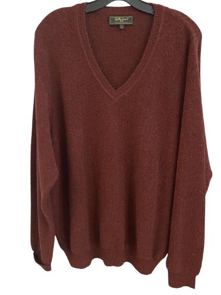 BOBBY JONES WINE CASHMERE BLEND SWEATER SZ L: BOBBY JONES WINE CASHMERE BLEND SWEATER SZ L -VERY GOOD PREOWNED CONDITION