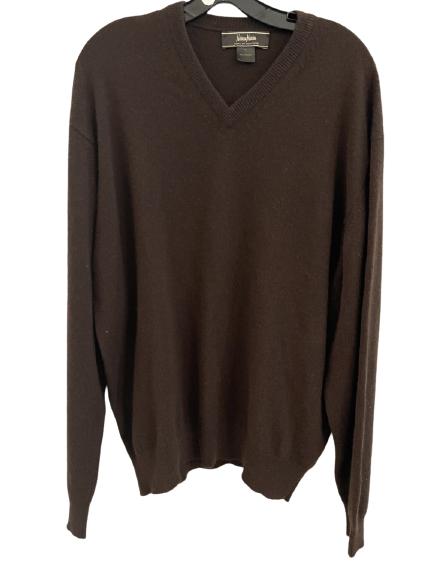 NEIMAN MARCUS BROWN CASHMERE SWEATER SZ XL (1 of 3)