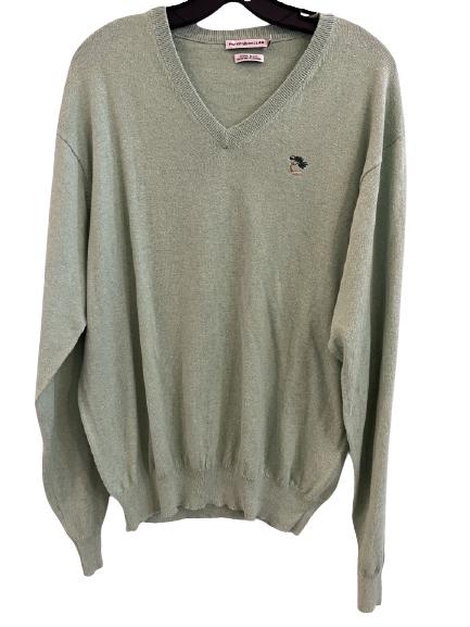 PETTER MILLAR LUXURY BLEND GREEN SWEATER SZ L: PETTER MILLAR LUXURY BLEND GREEN SWEATER SZ L -COTTON CASHMERE BLEND-VERY GOOD PREOWNED CONDITION