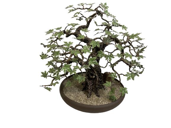 VINTAGE METAL AND ENAMEL BONSAI TREE18"H (1 of 7)