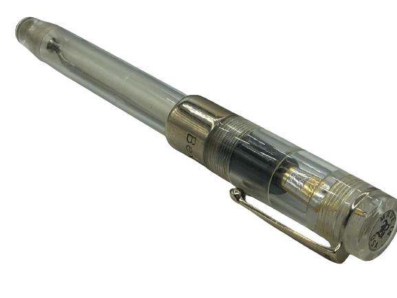 BEXLEY CLEAR CELLULOID 18K GOLD TIP FOUNTAIN PEN (1 of 6)