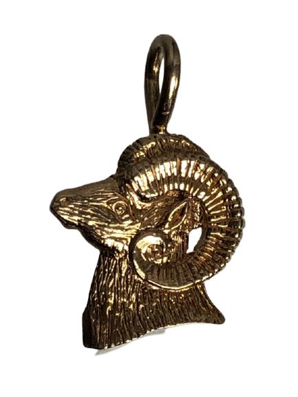 VINTAGE 14KP GOLD RAM NECKLACE PENDANT/CHARM (1 of 4)