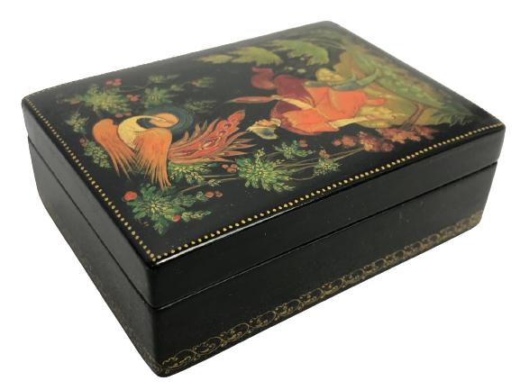 VTG 1971 RUSSIAN ENAMEL SIGNED TRINKET BOX (1 of 7)