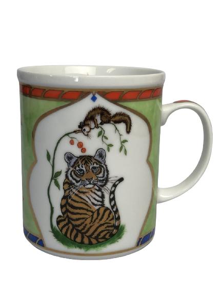 VTG 1991 LYNN CHASE TIGER RAJ COFFEE MUG 24K GOLD (1 of 5)