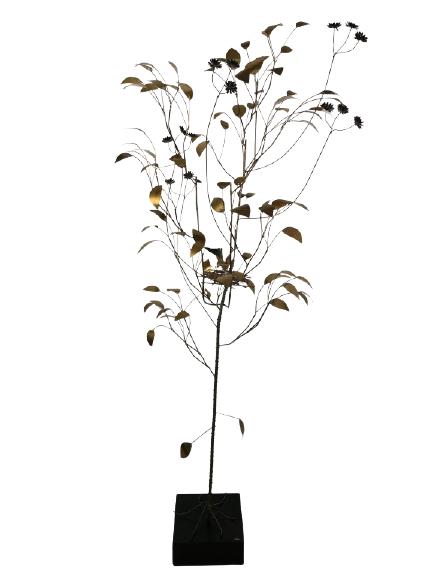 C.JERE LIFESIZE BRASS TREE W BIRD NEST SCULPTURE (1 of 7)