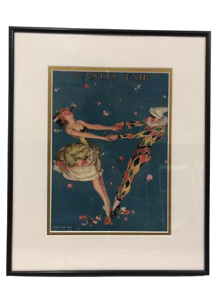 VINTAGE VANITY FAIR COVER ART PRINT FRAMED 16" (1 of 6)
