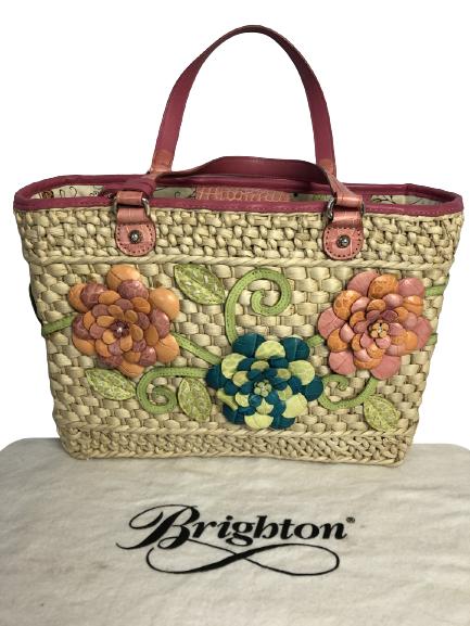 BRIGHTON SHELBY FLORAL WOVEN TOTE HANDBAG (1 of 11)