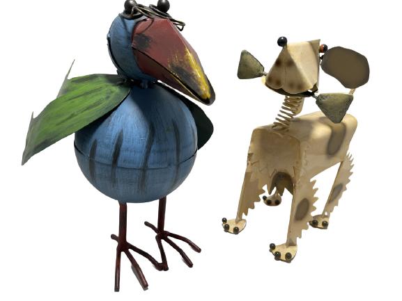 PAIR OF 2 METAL DECORATIVE ANIMALS (1 of 4)