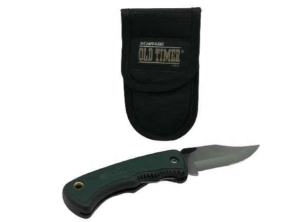 SCHRADE OLD TIMER  STEEL HUNTING KNIFE W/CASE (1 of 5)