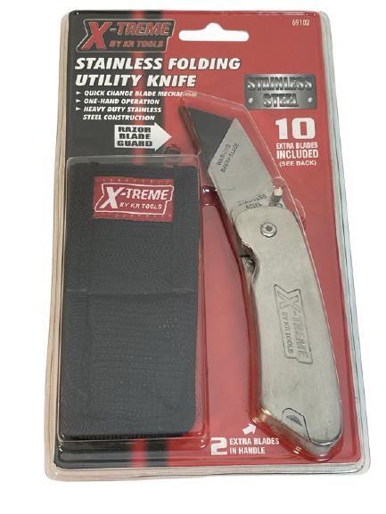 X-TREME STAINLESS STEEL UTLITY KNIFE- NEW! (1 of 3)