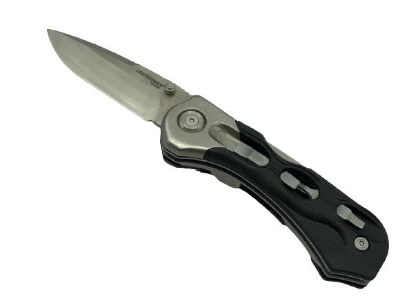 LEATHERMAN FOLDING UTILITY KNIVE: LEATHERMAN FOLDING UTILITY KNIVE UTILITY WORK PORTABLE USA-MADE MULTIPURPOSE- VERY GOOD CONDITION- DPBC12521