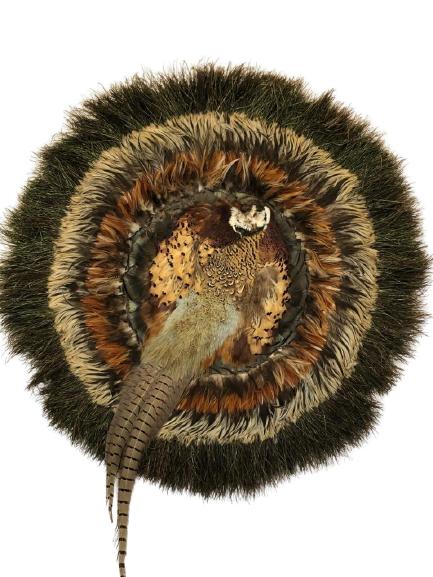 TAXIDERMY PEACOCK PHEASANT FEATHER SCULPTURE 28" (1 of 5)