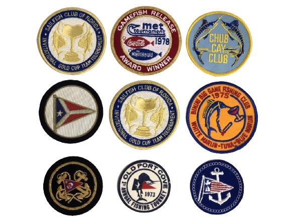 9 VINTAGE 70'S TROPHY FISHING TOURNAMENT PATCHES (1 of 1)