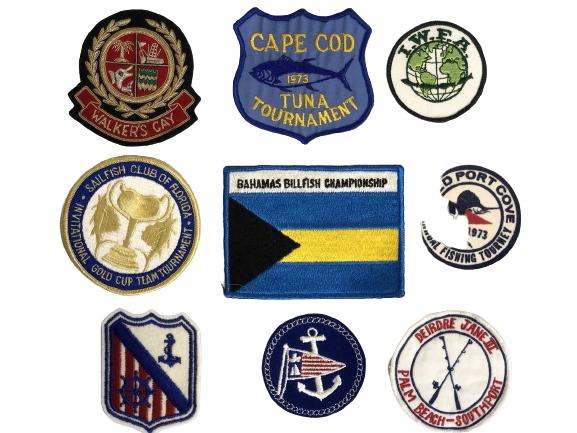 9 VINTAGE 70'S TROPHY FISHING TOURNAMENT PATCHES (1 of 1)