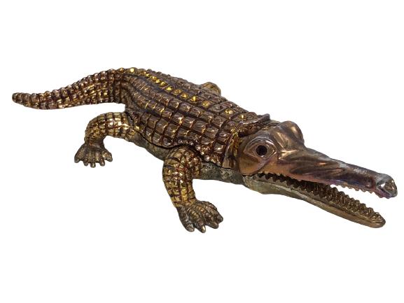 J. STRONGWATER STYLE ALLIGATOR TRINKET BOX 5.25" (1 of 8)
