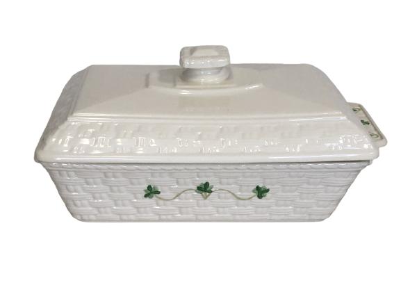 BELLEEK FINE PARIAN CHINA IRISH CASSEROLE DISH 10" (1 of 6)