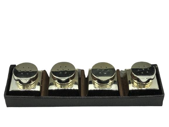 4 MID CENTURY MODERN SILVER SALT & PEPPER SHAKERS (1 of 8)