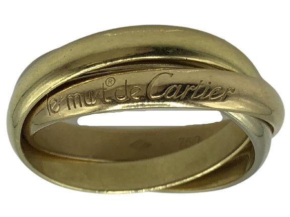 CARTIER 18K GOLD TRI-TONE TRINITY RING SIZE 8 (1 of 5)