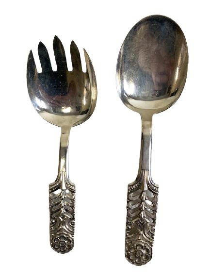 DANISH STERLING SILVER SERVING SET MCM 113.9 G (1 of 2)