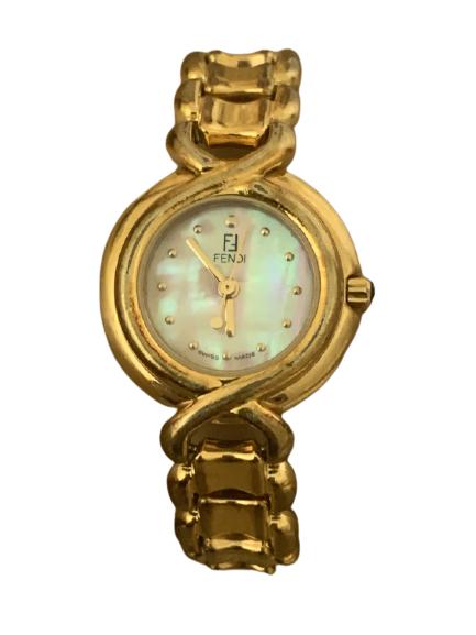 FENDI VINTAGE 18K GOLD PLATED WATCH: FENDI VINTAGE 18K GOLD PLATED WATCH -APPROX 6"