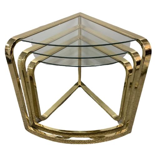 MID MOD MILO BAUGHMAN BRASS SWING PIVOT TABLE (1 of 5)