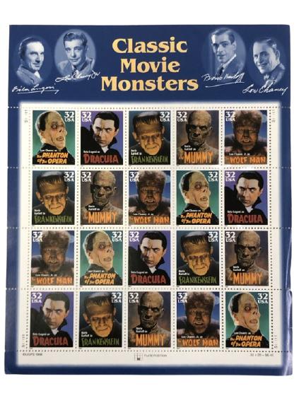 CLASSIC MOVIE MONSTERS COLLECTIBLE STAMP SHEET 96 (1 of 2)