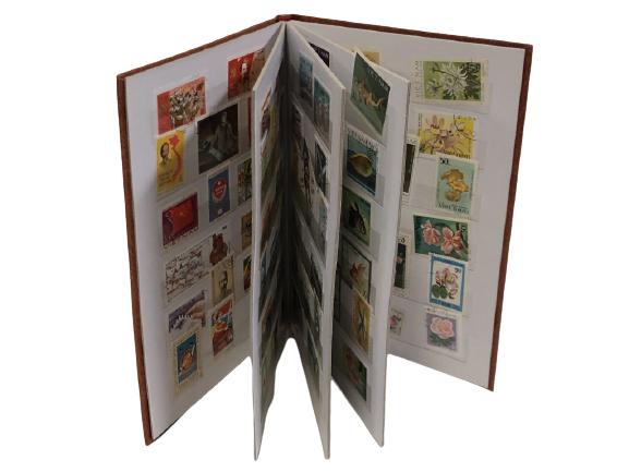 VINTAGE 70'S 80'S VIETNAM STAMP COLLECTION IN BOOK: VINTAGE 70'S 80'S VIET NAM STAMP COLLECTION IN BOOK COLLECTIBLE COLLECTOR INTERNATIONAL POSTAL SERVICE (1 OF 2) -VERY GOOD CONDITION -10" X 7" APPROX -DP122920