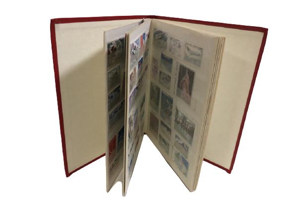 VINTAGE 70'S 80'S FRENCH STAMP COLLECTION IN BOOK: VINTAGE 70'S 80'S FRENCH FRANCE REPUBLIQUE FRANCAISE STAMP COLLECTION IN BOOK COLLECTIBLE COLLECTOR INTERNATIONAL POSTAL SERVICE (1 OF 2) -VERY GOOD CONDITION -9" X 7" APPROX -DP122920