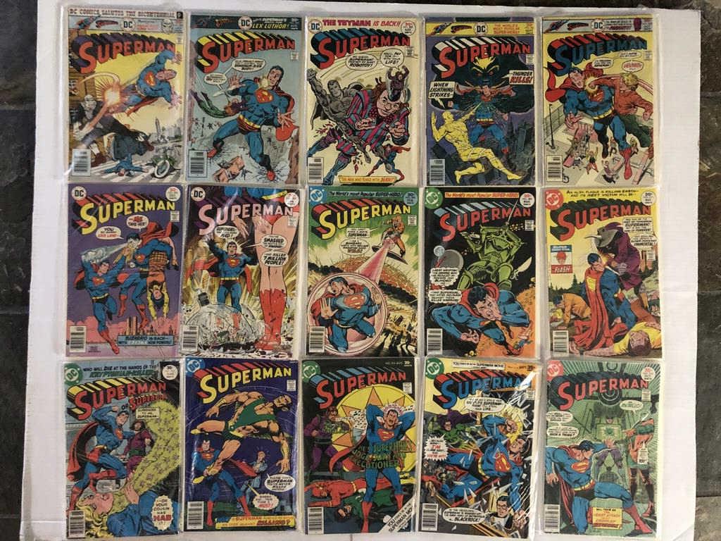 15 VINTAGE DC SUPERMAN COMICS ASSORTED EDITIONS (1 of 1)