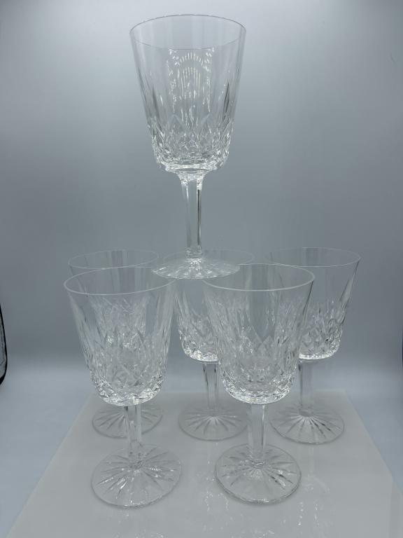 SET OF 6 WATERFORD LISMORE WATER GLASSES (1 of 5)