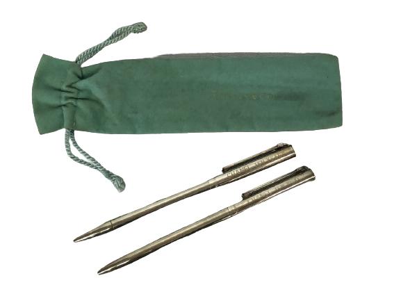 VTG TIFFANY STERLING T-CLIP PEN & PENCIL SET (1 of 4)