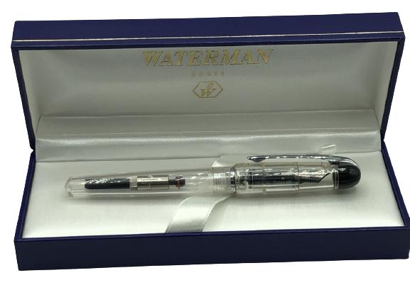 WATERMAN CLEAR BODY FOUNTAIN PEN IN BOX (1 of 6)