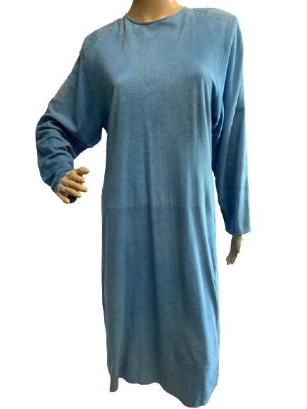 VINTAGE VAKKO BLUE SUEDE DRESS SIZE M (1 of 5)