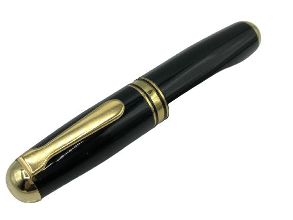 CARTIER STYLE BLACK LACQUER & GOLD WIDEBODY PEN (1 of 7)